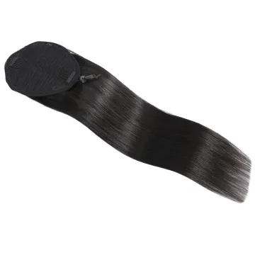 Human Hair Ponytail Extensions 100% Real Remy Straight Human Hair Clip in Ponytail