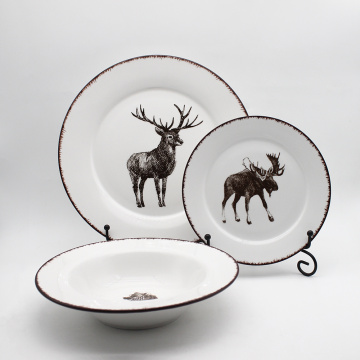 Animales de los animales Soc para la vajilla de porcelana irregular