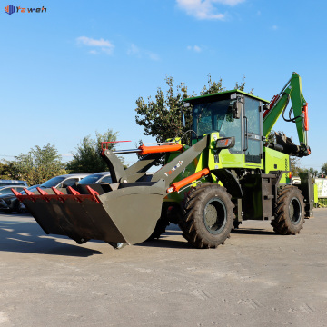 Chinese Mini Front End Wheel Loader Backhoe - Yaweh 4x4 Excavator Loader with Price