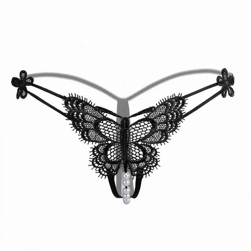 Erotic underwear series open pearl panties