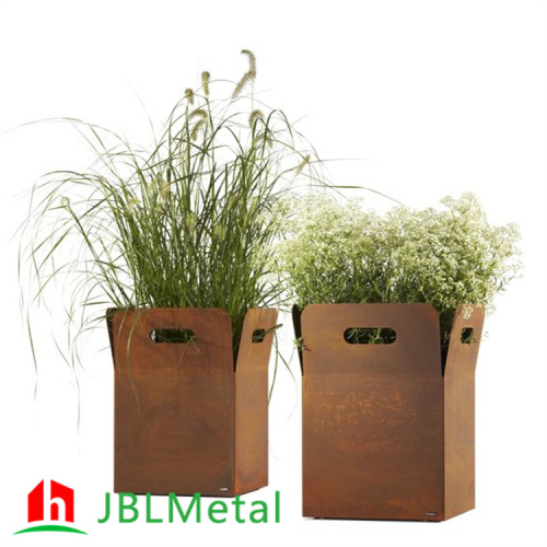 Rust Color Corten Steel Garden Flower Pot