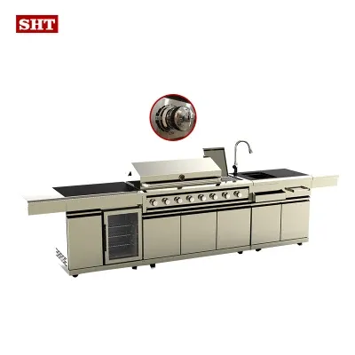 Customize Modern BBQ Outside Kitchen Outdoor Cabinet with Gas Grill