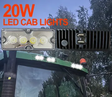 20W Cab LED Headlight White for Tractor John Deere 7000-8000 (RE306510, R161288, RE37450)