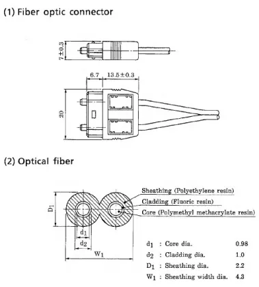 Toshiba TOCP255 Connector Optical Cable