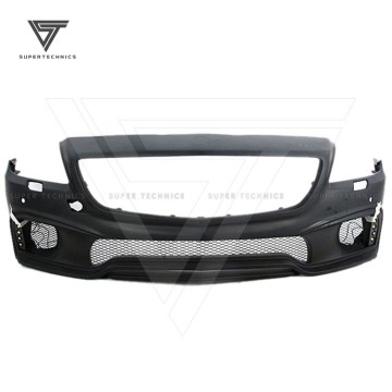 Paramper anteriore in fibra di vetro in stile bisonte nero di Black Wald per splitter per Mercedes-Benz Classe SLK R172 (2011-2014)