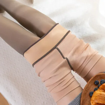 Winter Warm Pantyhose and Fleece Leggings: Transparent, Thick, and Cozy Options