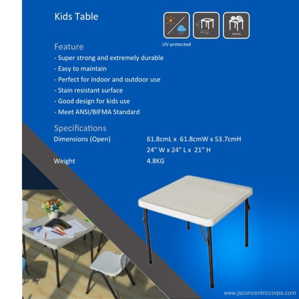 Durable indoor outdoor kids study event table