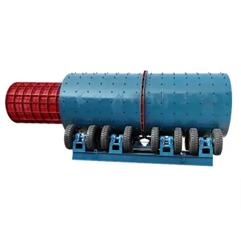 High Efficiency Alluvial Mineral Washing Machine Trommel Scrubber with Rubber Lining for Sale