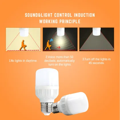sound and light control LED bulb