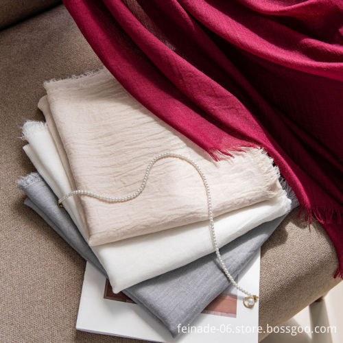 Autumn and Winter Solid Color Cashmere Scarf - Mid-Length Warm Shawl Scarf