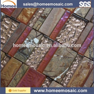 wholesaler multi size wall decoration glass stone mosaic tile