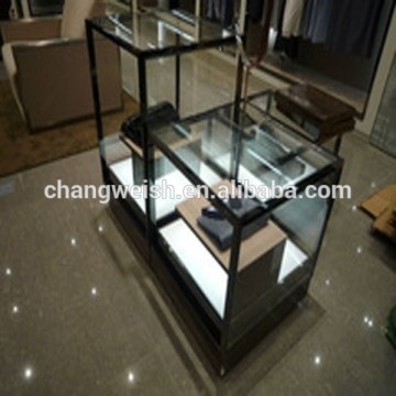 glass men clothing display showcase