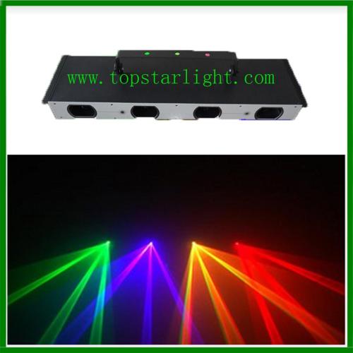 Quattro testa Laser Show sistema Rgby colore illuminazione Laser