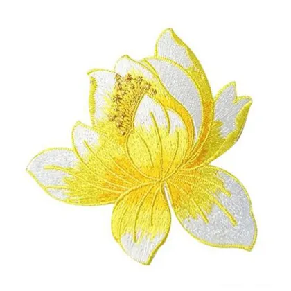 Popular Lotus Iron On Embroidered Patches