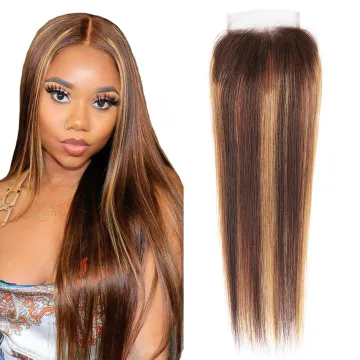 Popular Yeswigs 4x4 5x5 Brown Blonde Color Lace Closure 13x4 13x6 Highlight HD Swiss Lace Frontal Cambodian Virgin Human Hair