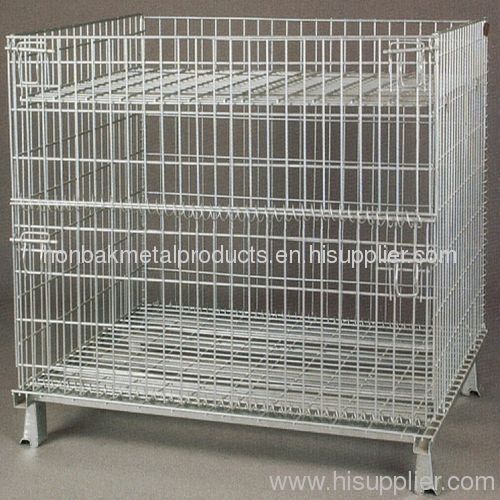 (low Carbon Steel)wire Mesh Container/tote Box /foldable Wire Mesh Basket 