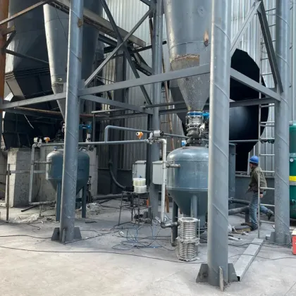 Pulse pneumatic conveying system steel plate silo