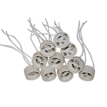 Ceramic GU10 Lamp Holder Socket with Cable for LED and Halogen Lamps