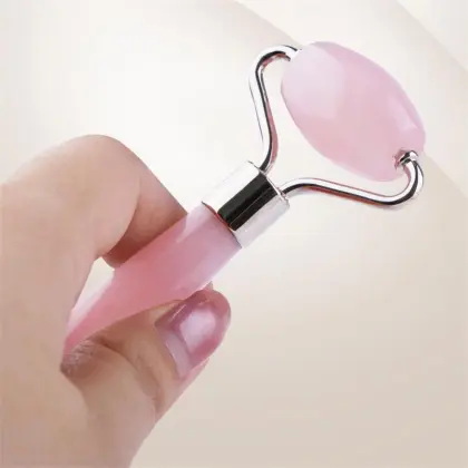 Rose Quartz Stone Facial Lift Massage Beauty Tool