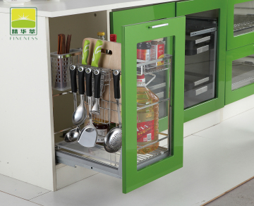 Stainless Steel Kitchen Dish Drainer Pull-Out Shelf Organizer
