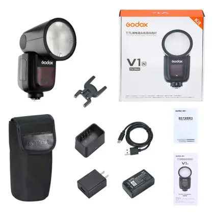 Godox V1 V1C/N/S TTL HSS Speedlite Flash for Canon, Nikon, Sony, Olympus, Panasonic, and Fujifilm Cameras