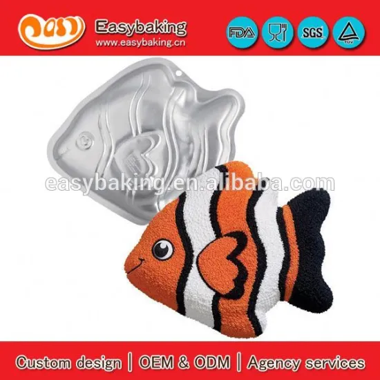 Factory supply tropical fish custom aluminum cake mould