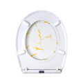 Duroplast Soft Close Toilet Seat In White-Marble Mather