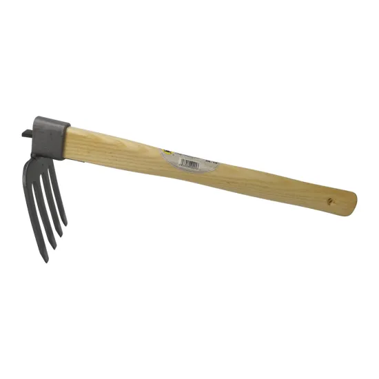 Simple and Convenient: Discover the Perfect Mini Steel Garden Rake with Wood Handle for Your Lawn Care Needs