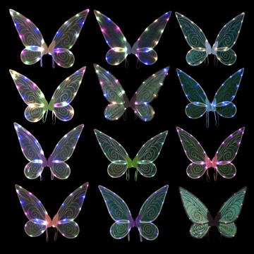 Glow Wings with Lights - Fairy Wings for Parties (Children & Adults)