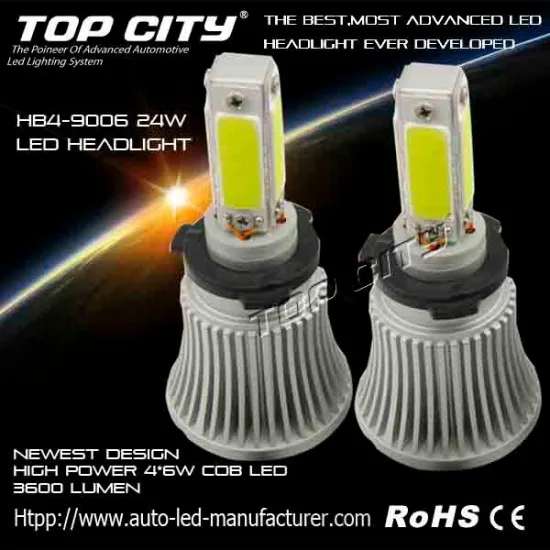 Super Bright Newest 9006-HB4 24W LED Headlight / 3600LM FOG HEADLIGHT /24W car led headlight