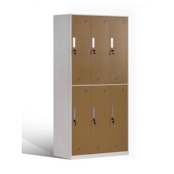 Стальные шкафчики безопасности узкие 6 дверных шкафчиков тренажерного зала