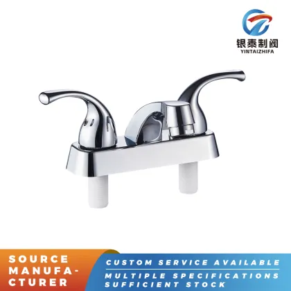 Double Handle Deck Mount Bathroom Faucet