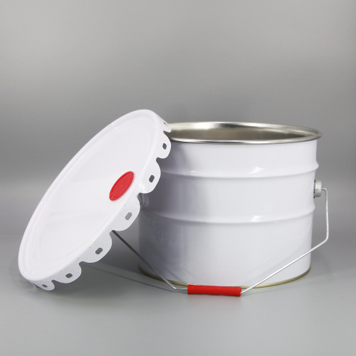 Tinplate Paint Metal Bucket With Plastic Spout Cap