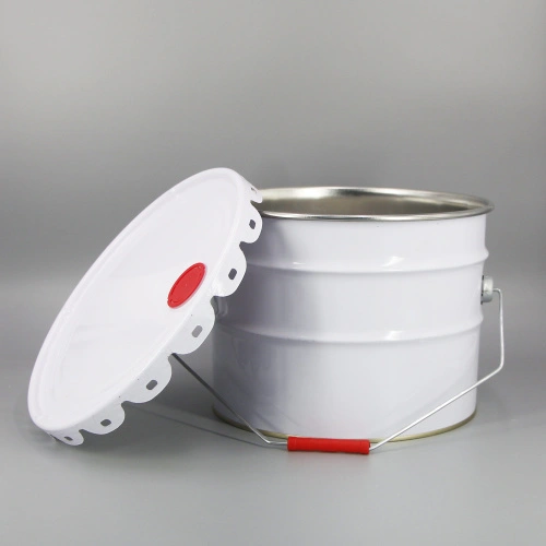 Tinplate Paint Metal Bucket With Plastic Spout Cap China Manufacturer