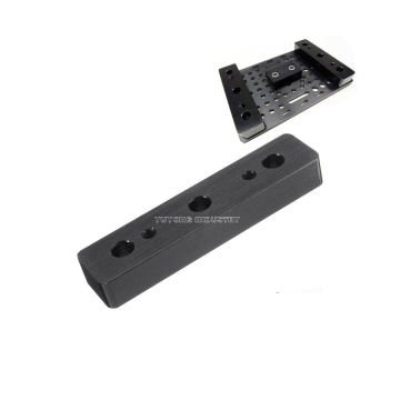 Black Anodized Aluminum Alloy Spacer Block for CNC Machine Part and V-Slot Gantry Plate