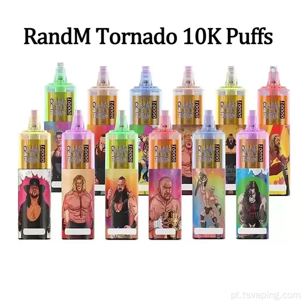 Grande capacidade atomizer randm Tornado 10000 Puffs descartáveis