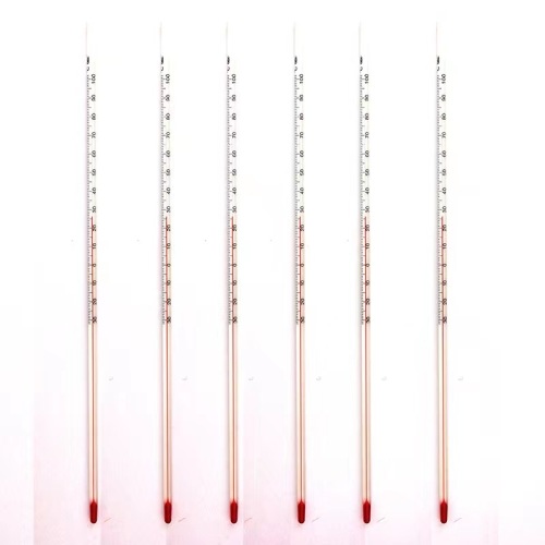 Red Liquid Glass water Mercury Thermometers temperature