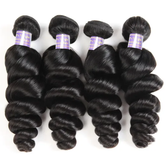 Loose Wave Remy Hair Extension Human Hair Bundles With Closure Natural Color  Weave Bundles 100% Human Hair Bundle With Frontal