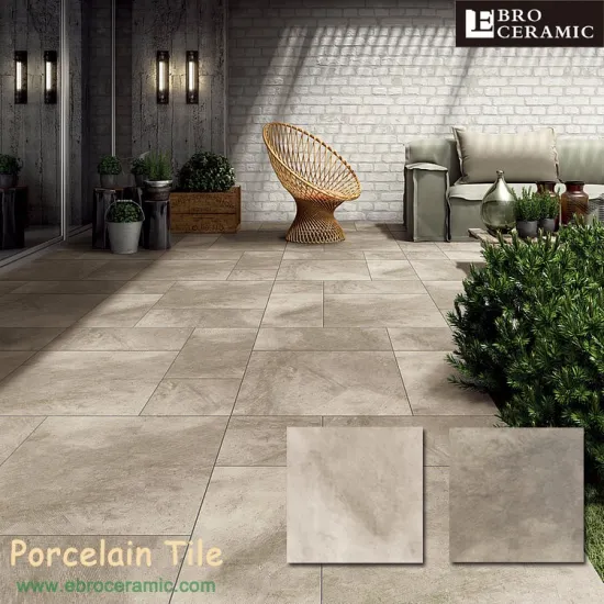 Ebro ceramic newest design rustic style villa porcelain floor tile 600x600mm 300x600mm