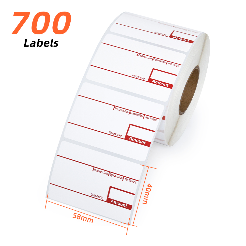 Direct thermal label sticker 58x40mm Barcode sticker