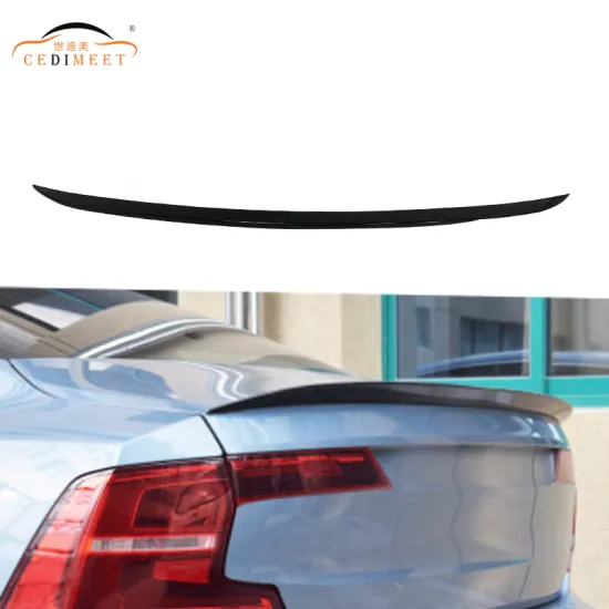 ABS Plastic Glossy Black B Style Rear Boot Lip Spoiler for Volvo S13 S20