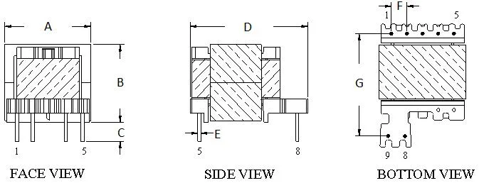 RoHS and UL Certifications Ee16 Dry Type Rectifier Transformer for Medium and High Voltage Inverters