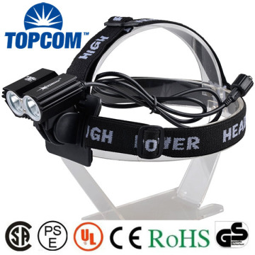 Oplaadbaar aluminium draagbaar hoog vermogen 2 T6 LED -fietskoplamp