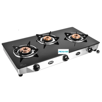 Queimador preto de Cooktop 3 do vidro temperado de Astra