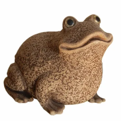 Feng Shui Antique Stone Money Toad Garden Animal Statue