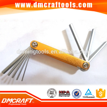 8PCS Aluminium Folding Hex Key Wrench Set Allen key