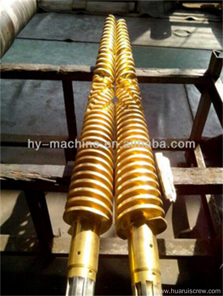 WPC Conical twin screw for plastic extrusion machine