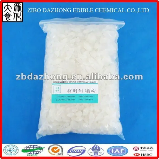High Quality Industrial Additive For Powdery Aluminum Potassium sulfate