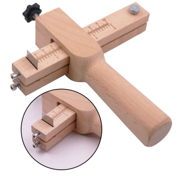 Professional Wood and Leather Cutting Tool Kit with Adjustable Craftool Strip Cutter and 5pcs Blades - DIY & OEM/ODM Options