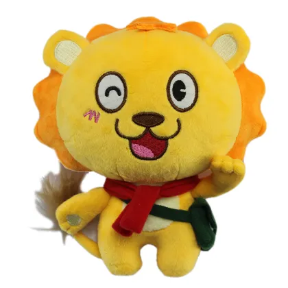 25cm Standing Kids Safe Yellow Plush Cute Soft Tiger Toy, Plush Tiger, Stuffed Tiger